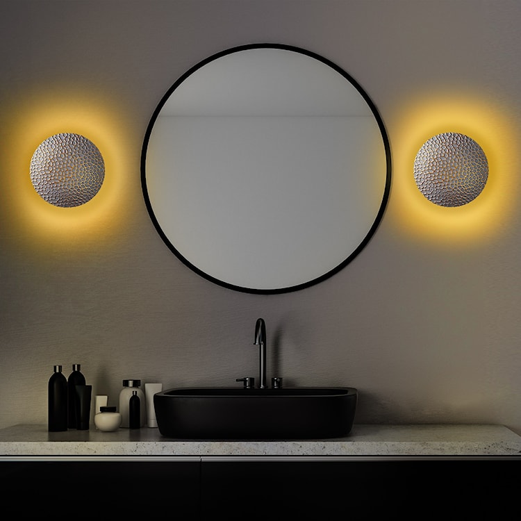Lampa ścienna Graccolle z regulacją złoto-srebrna  - zdjęcie 4