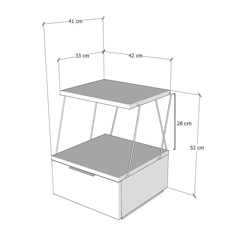 Szafka nocna Teskio minimalistyczna żółta  - zdjęcie 4