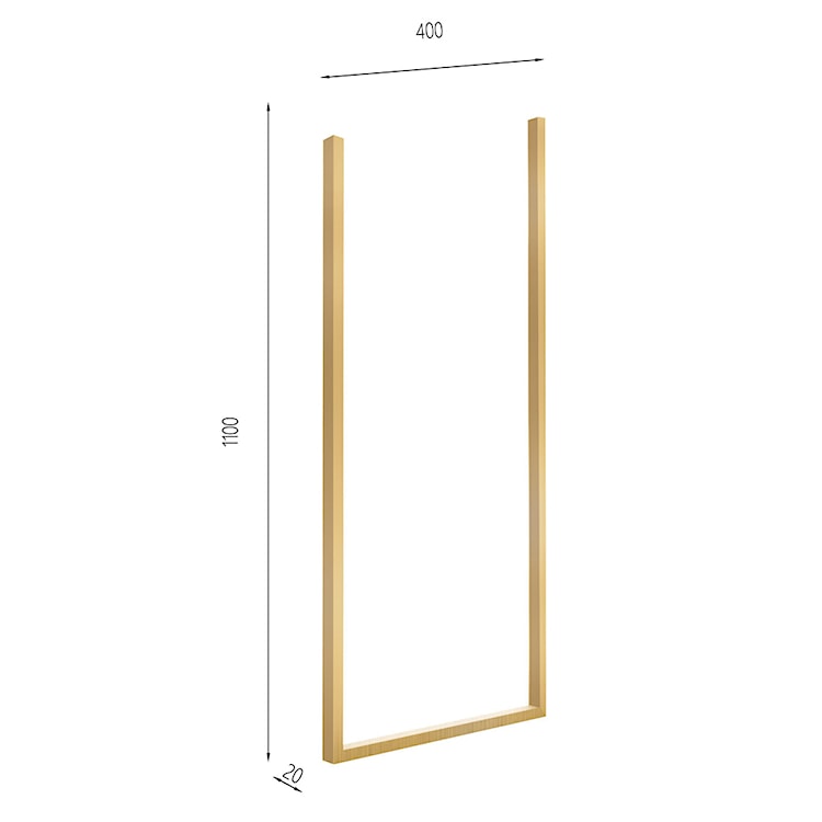 Wieszak na ręczniki Ralv sufitowy złoty 40x2x110 cm  - zdjęcie 6