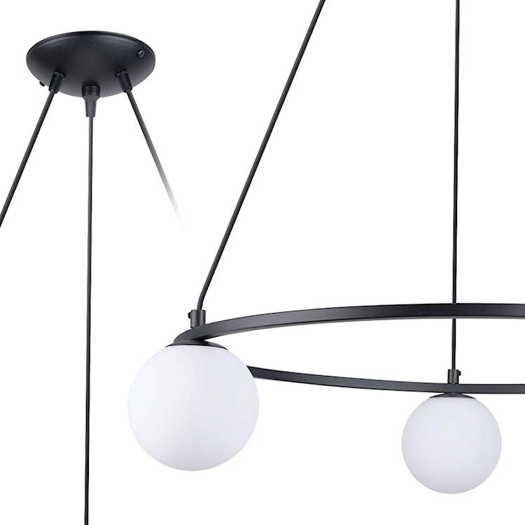 Lampa wisząca Crosians średnica 65 cm x3 czarna  - zdjęcie 6