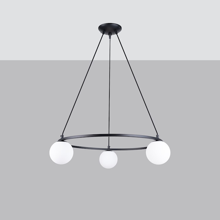 Lampa wisząca Crosians średnica 65 cm x3 czarna  - zdjęcie 8
