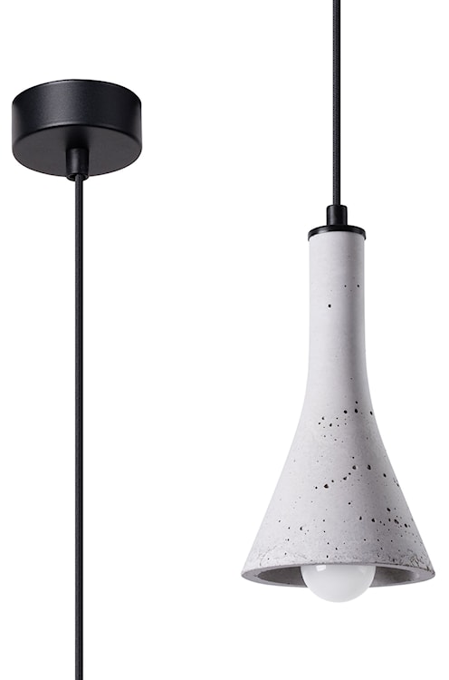Lampa wisząca Obett średnica 12 cm x1 czarny/beton 