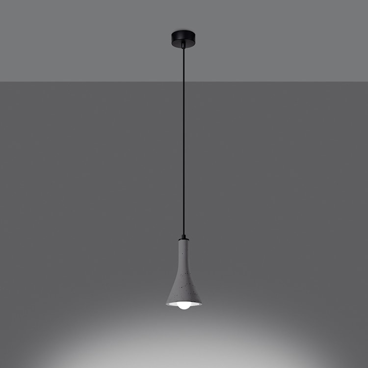 Lampa wisząca Obett średnica 12 cm x1 czarny/beton  - zdjęcie 3