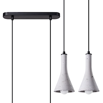 Lampa wisząca Obett średnica 12 cm x2 czarny/beton
