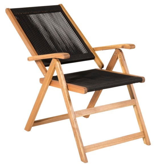 Krzesło ogrodowe Akaako brązowo-czarne