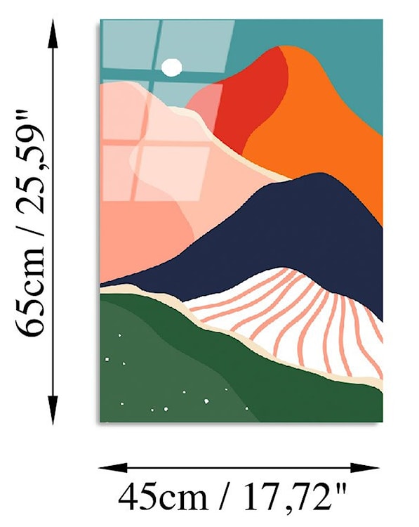 Obraz Onybill 65x45 cm kolorowe góry  - zdjęcie 7