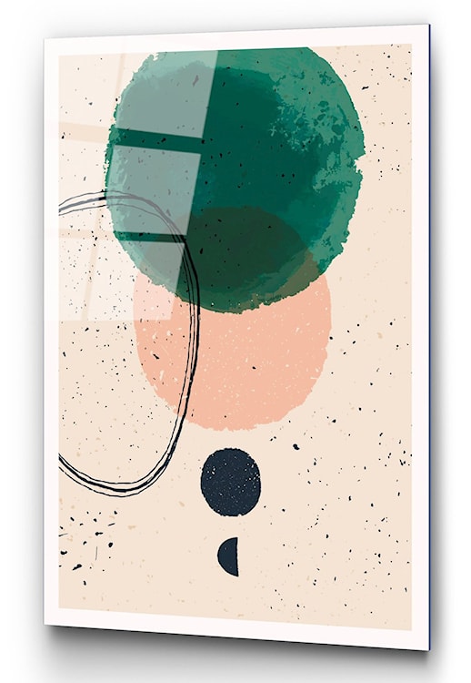 Obraz Onybill 65x45 cm z zielonym kołem 