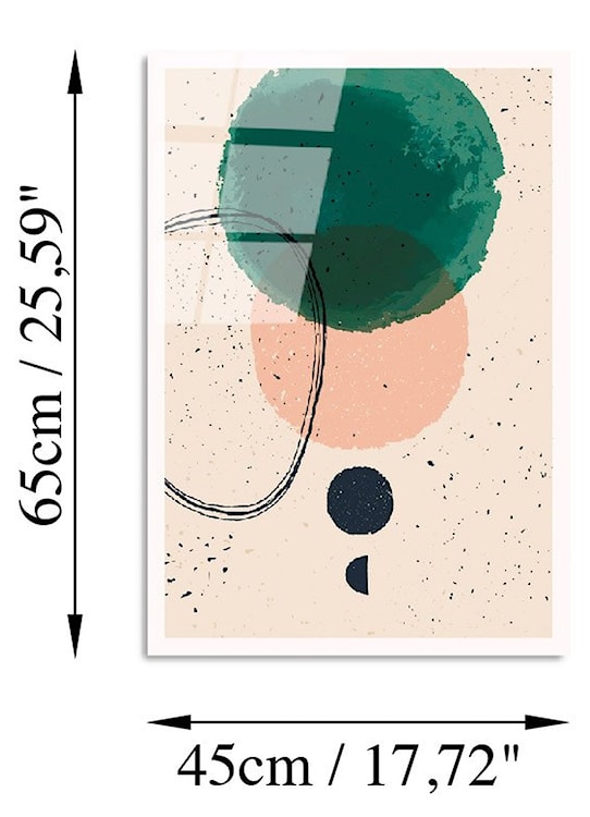 Obraz Onybill 65x45 cm z zielonym kołem  - zdjęcie 7