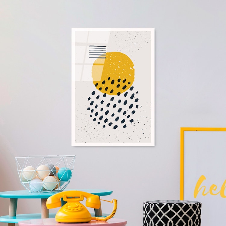 Obraz Onybill 65x45 cm z żółtym kołem  - zdjęcie 3