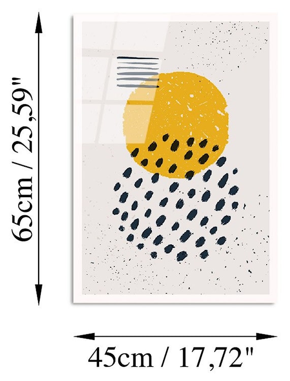 Obraz Onybill 65x45 cm z żółtym kołem  - zdjęcie 7