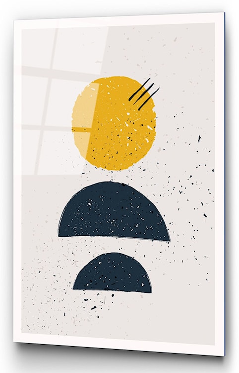 Obraz Onybill 65x45 cm żółto-granatowy 
