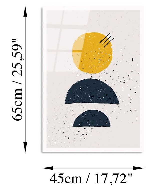 Obraz Onybill 65x45 cm żółto-granatowy  - zdjęcie 7