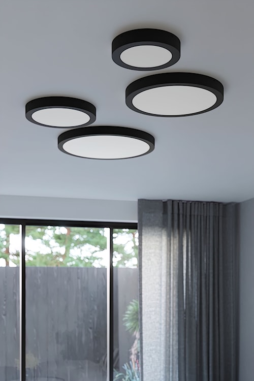 Plafon LED Sellinet średnica 30 cm czarny 3000K  - zdjęcie 2