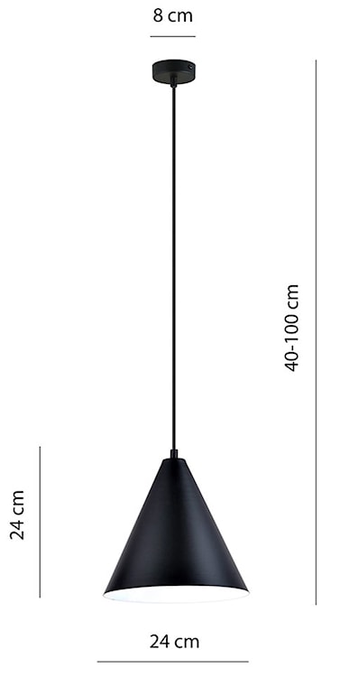 Lampa wisząca Rebel czarno-biała x1  - zdjęcie 4