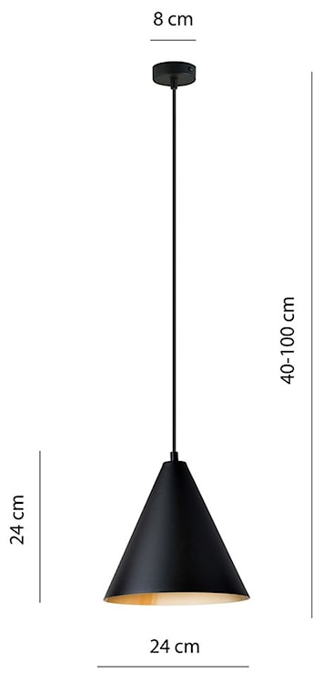 Lampa wisząca Rebel czarno-złota x1  - zdjęcie 4