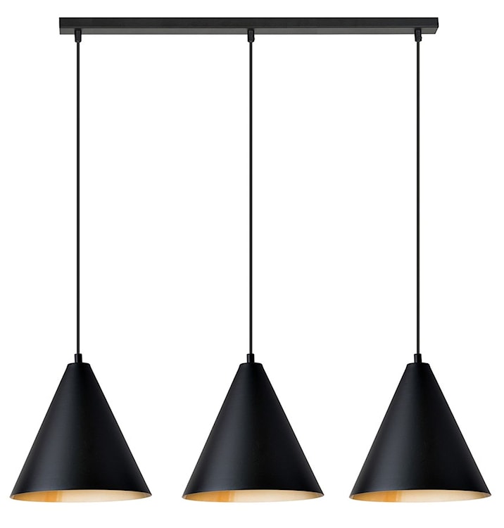 Lampa wisząca Rebel czarno-złota x3  - zdjęcie 7