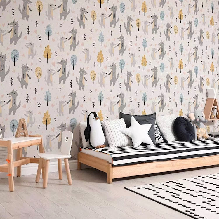 Fototapeta Mały wilk z mamą 350x256 cm  - zdjęcie 3
