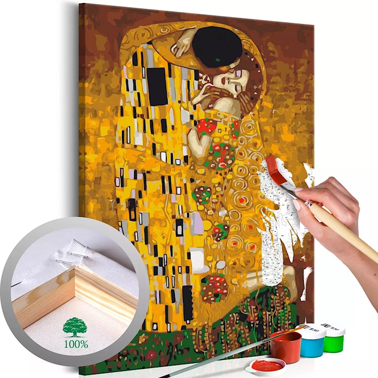 Obraz do malowania po numerach Pocałunek Gustav Klimt 60x40 cm  - zdjęcie 4