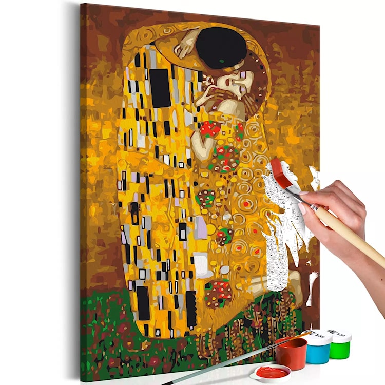 Obraz do malowania po numerach Pocałunek Gustav Klimt 60x40 cm  - zdjęcie 5
