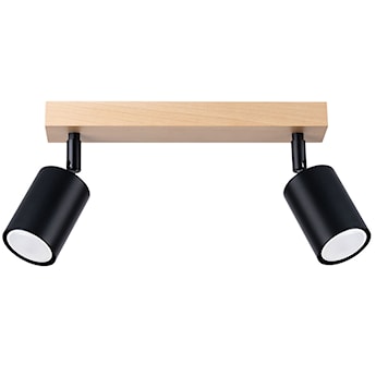 Plafon Apriva 46x20 cm x2 czarny/naturalny