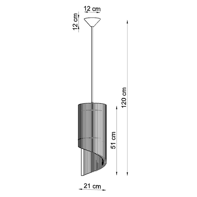 Lampa wisząca Axelo drewniana średnica 21 cm  - zdjęcie 5