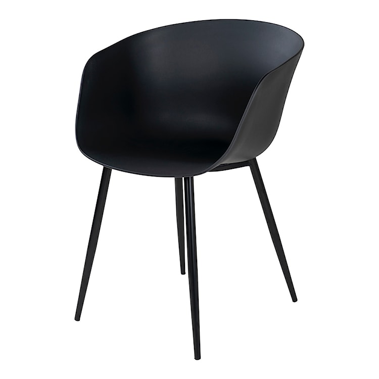 Zestaw dwóch krzeseł ogrodowych Feyra z tworzywa sztucznego czarne  - zdjęcie 3
