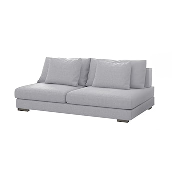 Sofa dwuosobowa Mia jasnoszara plecionka hydrofobowa