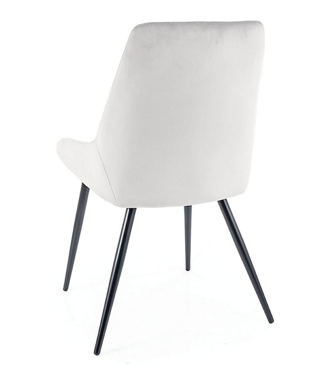Krzesło tapicerowane Digely jasnoszary velvet  - zdjęcie 2