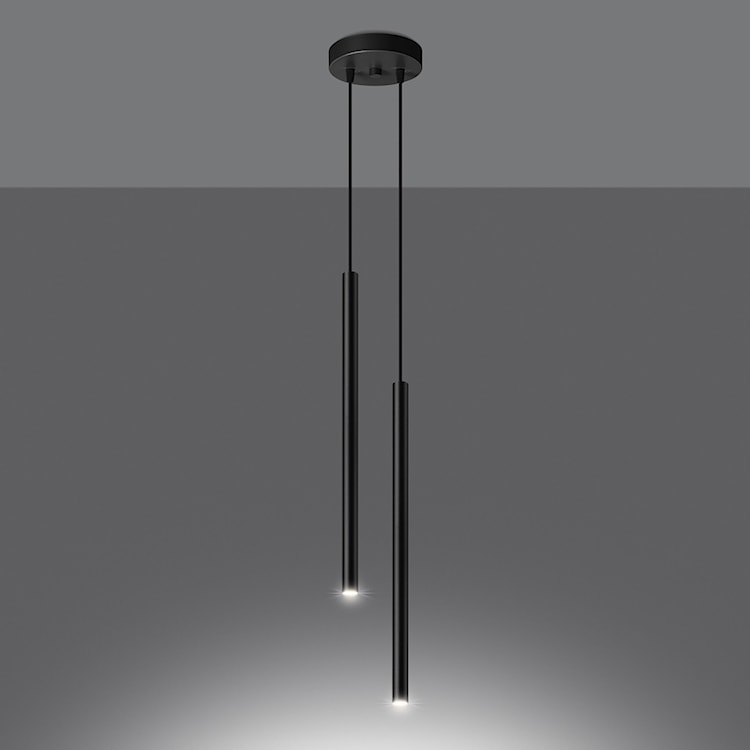 Lampa wisząca Lagga średnica 15 cm x2 czarna  - zdjęcie 3