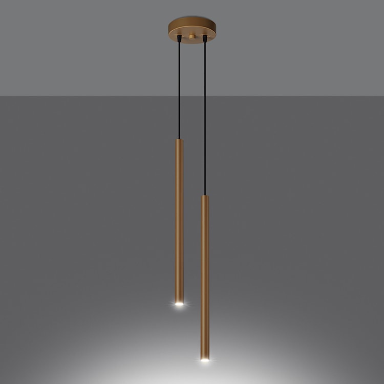 Lampa wisząca Lagga średnica 15 cm x2 złota  - zdjęcie 4