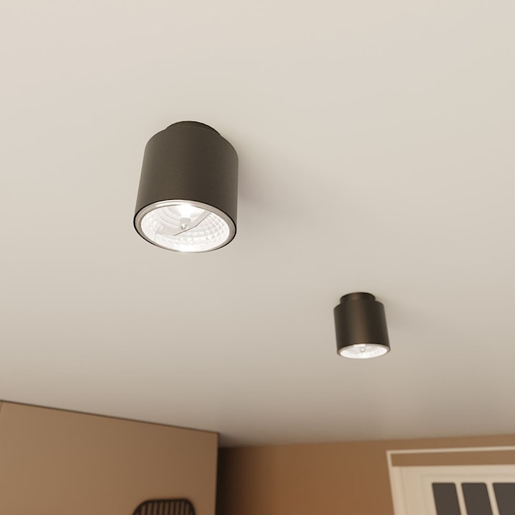 Plafon sufitowy Nano średnica 12 cm czarny  - zdjęcie 2