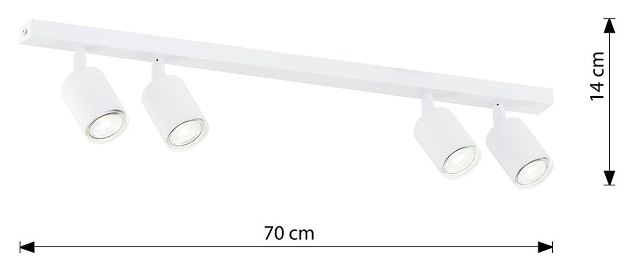 Lampa sufitowa Falash biała x4  - zdjęcie 10