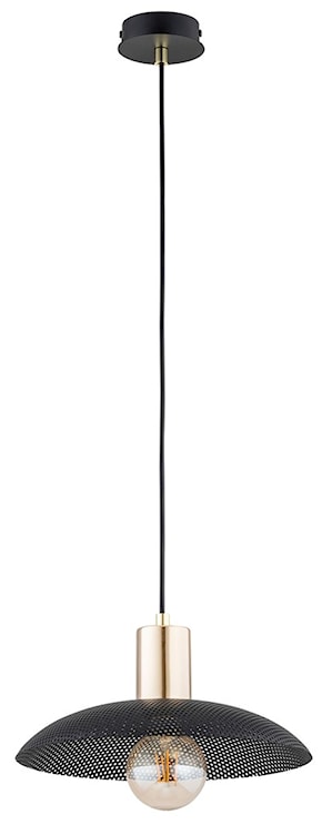 Lampa wisząca Sparitt z ażurowym kloszem czarna/złota x1