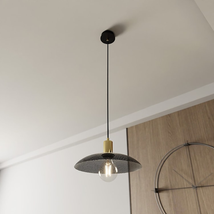 Lampa wisząca Sparitt z ażurowym kloszem czarna/złota x1  - zdjęcie 3