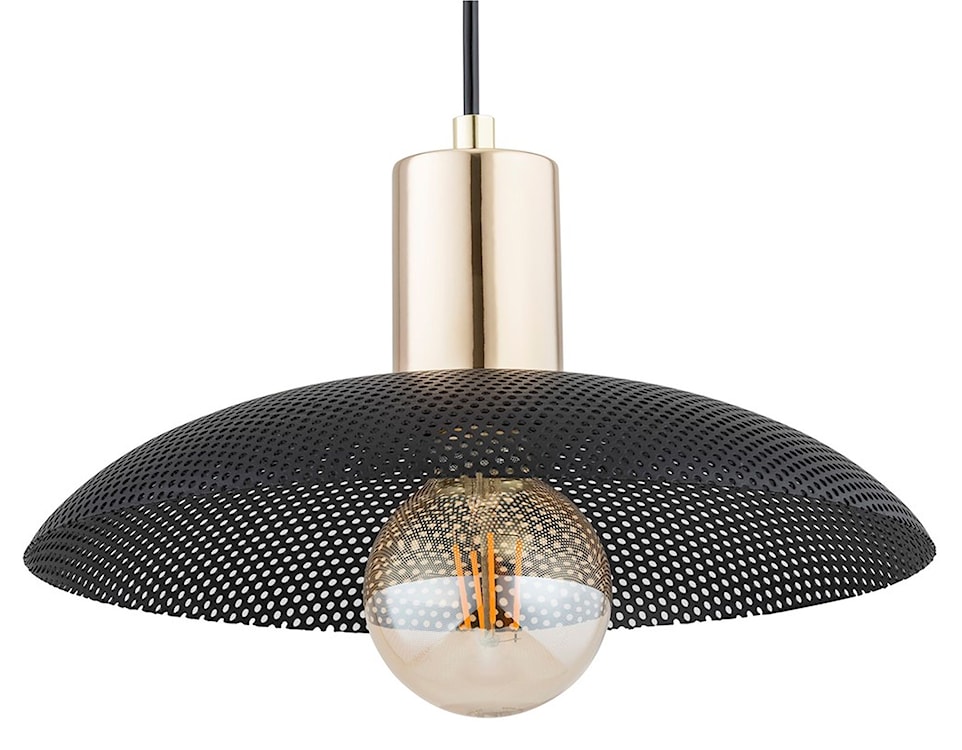 Lampa wisząca Sparitt z ażurowym kloszem czarna/złota x1  - zdjęcie 5