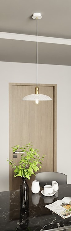Lampa wisząca Sparitt z ażurowym kloszem biała/złota x1  - zdjęcie 2