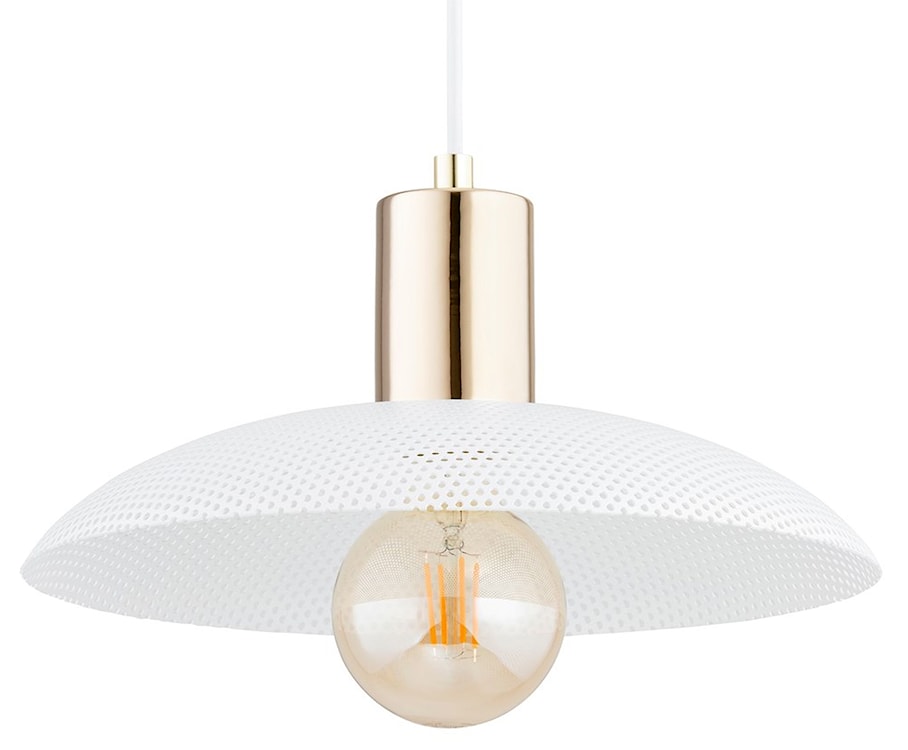 Lampa wisząca Sparitt z ażurowym kloszem biała/złota x1  - zdjęcie 6