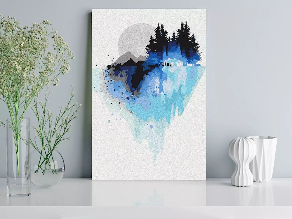Obraz do malowania po numerach Akwarelowy pejzaż 60x40 cm  - zdjęcie 2