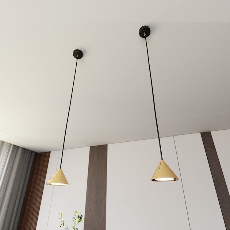 Lampa wisząca Elit czarna/złota x1  - zdjęcie 2