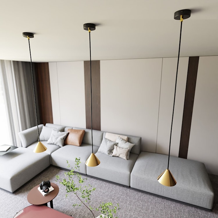 Lampa wisząca Elit czarna/złota x1  - zdjęcie 3