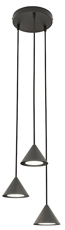Lampa wisząca Elit Premium czarna na okrągłej podsufitce x3