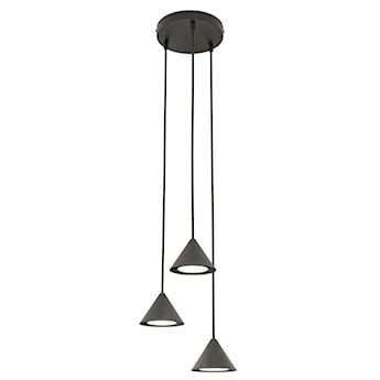 Lampa wisząca Elit Premium czarna na okrągłej podsufitce x3
