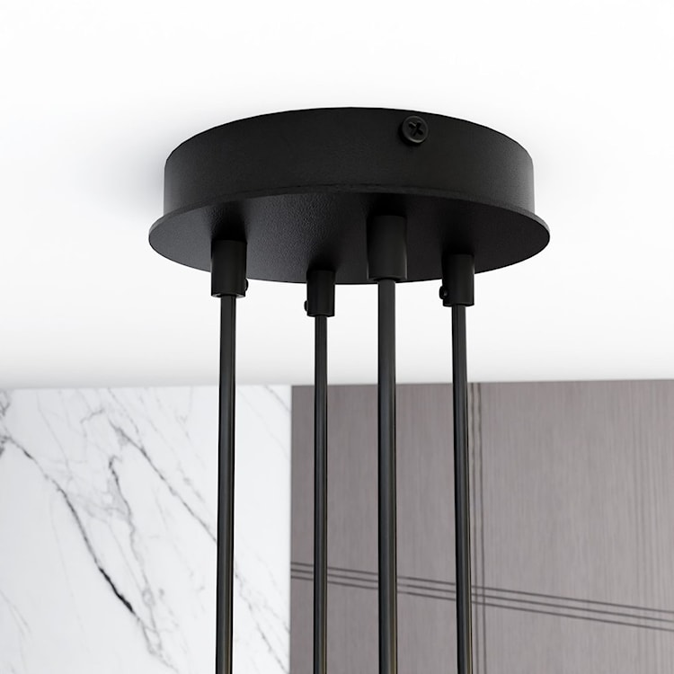 Lampa wisząca Moddus czarna x4  - zdjęcie 5