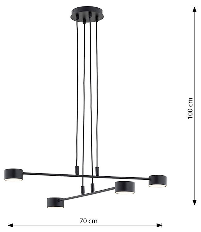 Lampa wisząca Moddus czarna x4  - zdjęcie 10