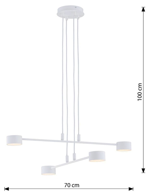 Lampa wisząca Moddus biała x4  - zdjęcie 9