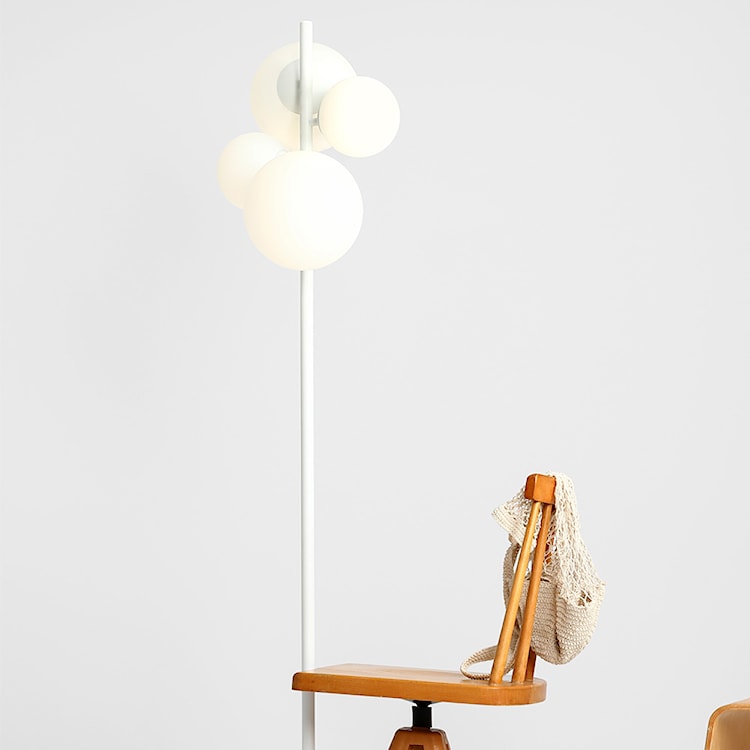 Lampa podłogowa Mauric 161 cm biała  - zdjęcie 3