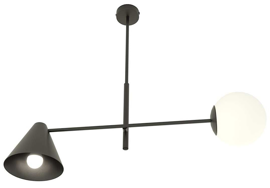 Lampa wisząca Hermesen czarna x2