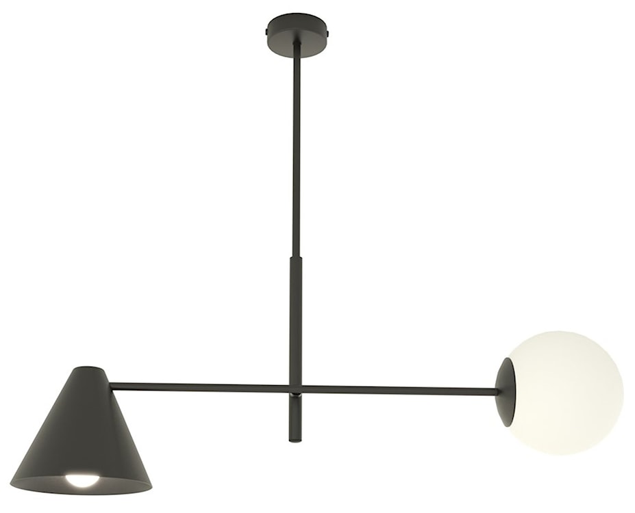 Lampa wisząca Hermesen czarna x2  - zdjęcie 5