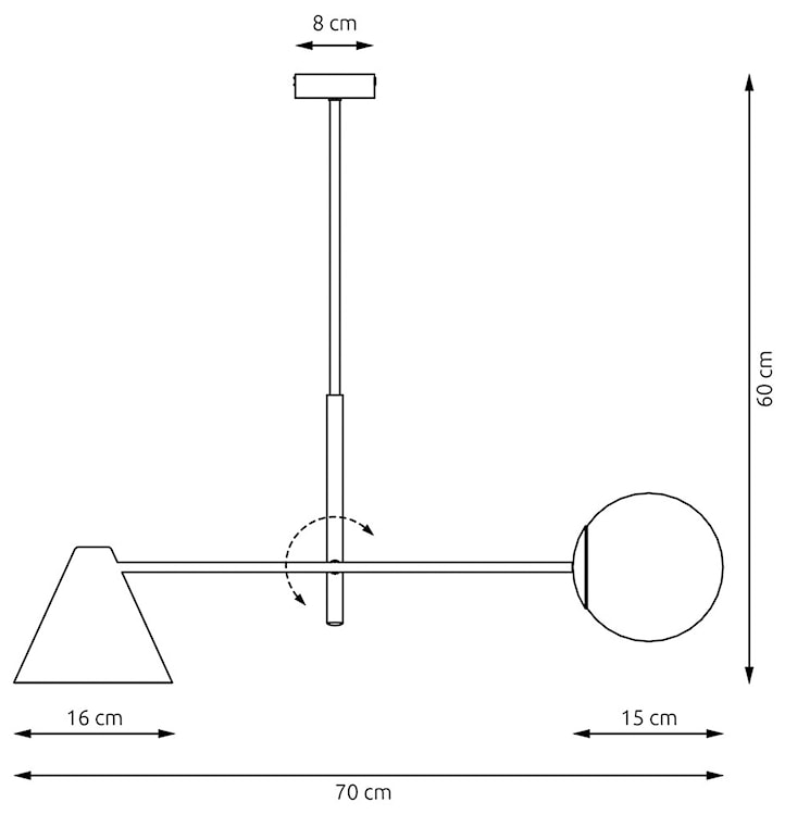 Lampa wisząca Hermesen czarna x2  - zdjęcie 7