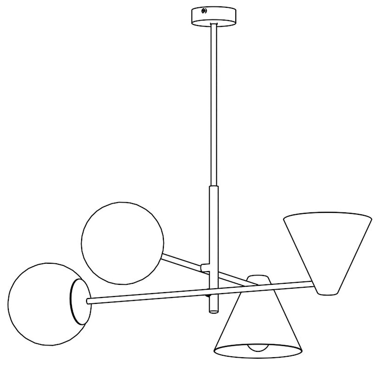 Lampa wisząca Hermesen czarna x4  - zdjęcie 7